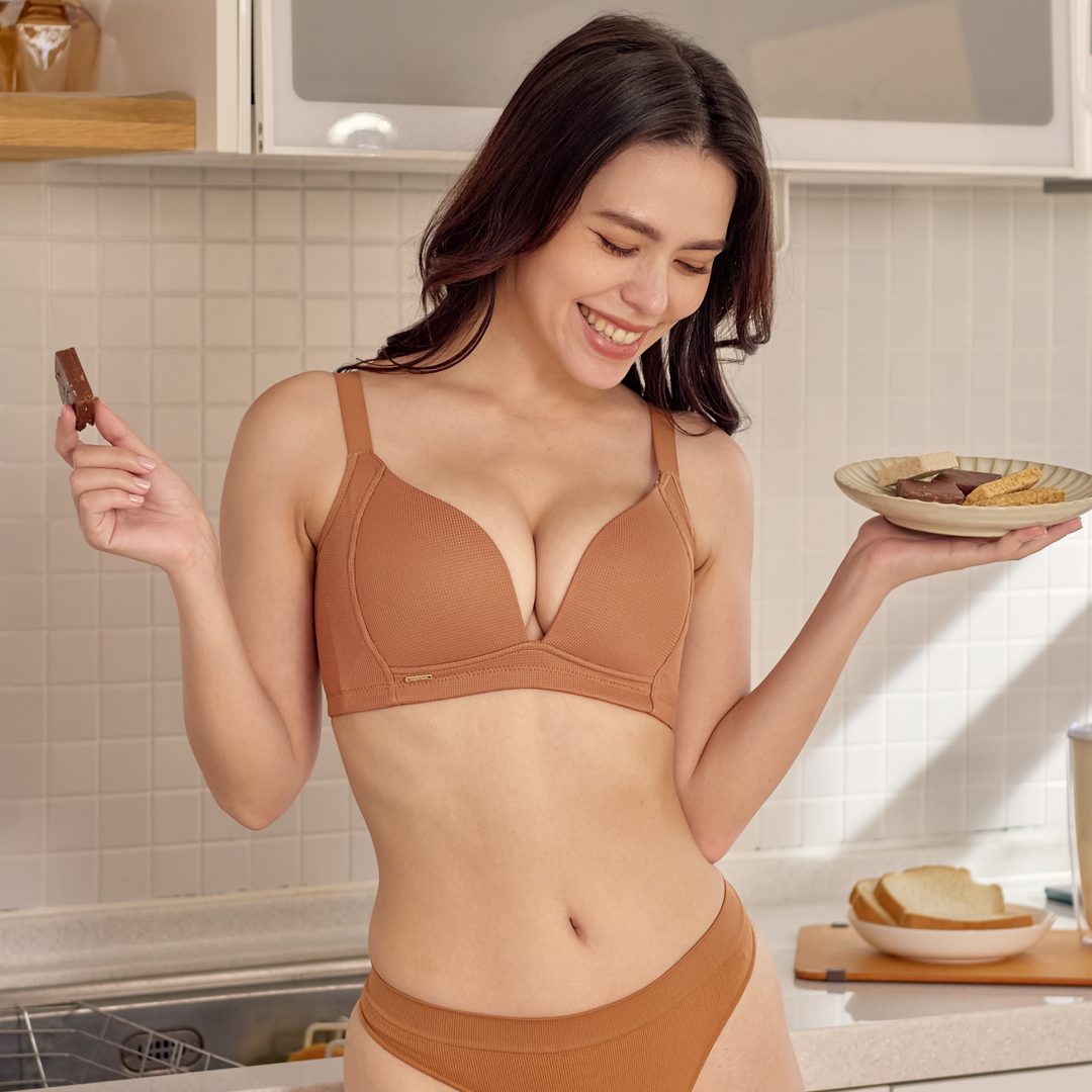 5D bra 集中包覆美胸 焦糖 實穿